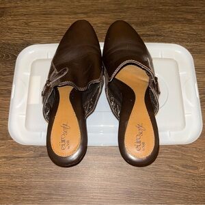 Sofft Women's Brown Leather Mules